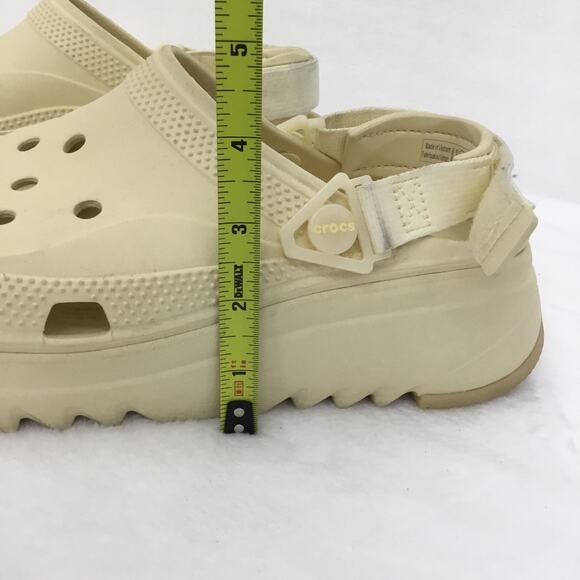 CROCS Classic Mega Crush Clog Ivory Bone Unisex Platform Sandal Sz 8 M 10 W - Picture 9 of 10